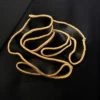Antonio Ricci 2-in-1 Pouf Round Pocket Square - Dark Gold On Black