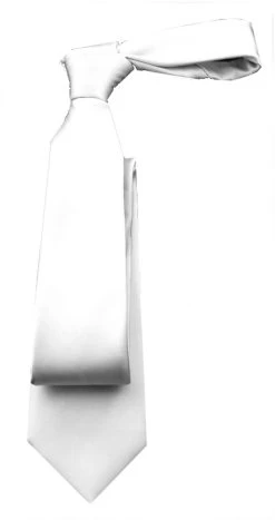 Antonio Ricci 100% Satin Silk Skinny Tie - White