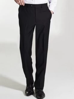 Barocci Comfort High Twist Wool Italian Modern Trim Fit Slacks