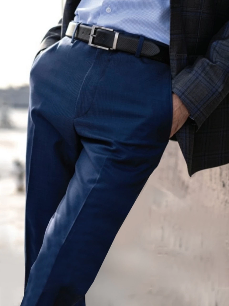 Barocci Sharkskin Super 120's Wool Italian Dress Slacks 1 Barocci Sharkskin Super 120's Wool Italian Dress Slacks