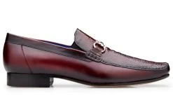 Belvedere Genuine Ostrich Leg & Calf Leather Horsebit Loafer - Dark Burgundy -Fashionable Costume BEL 1026 BG 2 56402.1667593157