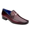 Belvedere Genuine Ostrich Leg & Calf Leather Horsebit Loafer - Dark Burgundy