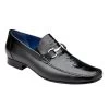 Belvedere Genuine Ostrich Leg & Calf Leather Horsebit Loafer - Black