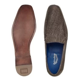 Belvedere Genuine Shark Skin Loafer -Fashionable Costume BEL 1027 BR 3 22458.1667587183