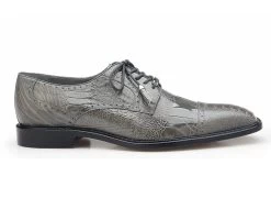 Belvedere Genuine Ostrich Leg Cap-Toe Dress Tie Shoe -Fashionable Costume BEL 14006 gy 72611.1521139401