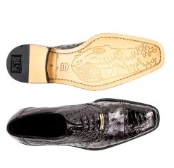 Belvedere 100% Genuine Ostrich Quill & Crocodile Cap-Toe Dress Tie Shoe -Fashionable Costume BEL 1419 BR 2 86366.1520975203