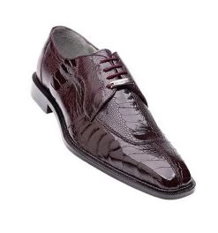 Belvedere 100% Genuine Ostrich Leg Dress Tie Shoe