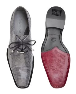 Belvedere 100% Genuine Lizard Fancy Cap-Toe Dress Shoe -Fashionable Costume BEL 1497 GY 2 66249.1521062427
