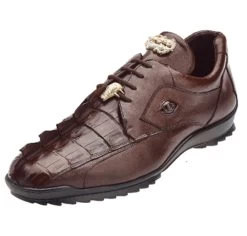 Belvedere Genuine Hornback Crocodile And Calf Leather Sneaker -Fashionable Costume BEL 336122 BR 36206.1521322913