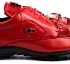 Belvedere Genuine Hornback Crocodile And Calf Leather Sneaker -Fashionable Costume BEL 336122 r eye 31107.1521322914