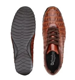 Belvedere Genuine Caiman Crocodile Sneakers - Brandy -Fashionable Costume BEL 33616 3 30576.1667682353