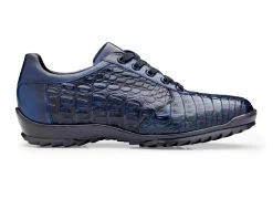 Belvedere Genuine Caiman Crocodile Sneakers - Blue -Fashionable Costume BEL 33616 BL 2 33973.1667681686