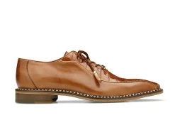 Belvedere Genuine Caiman Croc And Italian Calf Dress Shoe - Brandy -Fashionable Costume BEL B04 95280.1595541387