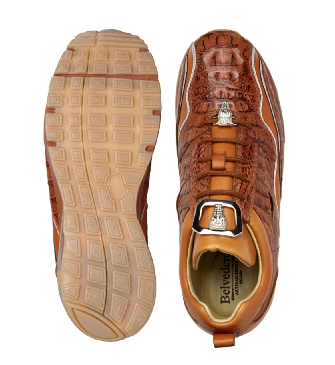 Belvedere Genuine Hornback Crocodile And Italian Calf Sneakers 3 Belvedere Genuine Hornback Crocodile And Italian Calf Sneakers - Image 3