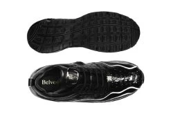 Belvedere Genuine Hornback Crocodile And Italian Calf Sneakers - Black -Fashionable Costume BEL E04 B 2 54876.1620318762