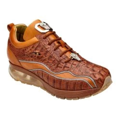 Belvedere Genuine Hornback Crocodile And Italian Calf Sneakers