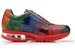 Belvedere Genuine Ostrich Leg Sneaker - Multi-Color Hand Painted -Fashionable Costume BEL E16 2 60230.1667681069