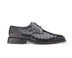 Belvedere Black 100% Genuine Crocodile Classic Dress Tie Shoe -Fashionable Costume BEL P32 B 3 48559.1520973323
