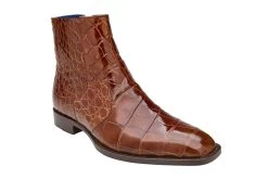 Belvedere Genuine Alligator Side Zip Ankle Boots - Peanut Brown -Fashionable Costume BEL R32 P 3 08667.1644096161