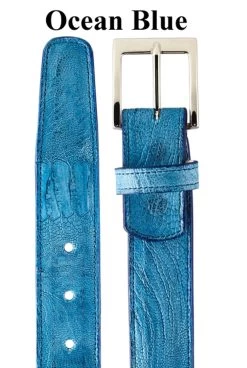 Belvedere Genuine Ostrich Leg Dress Belt -Fashionable Costume BELBT 2000 oblue 49783.1667856800