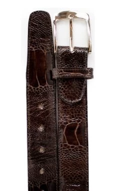 Belvedere Genuine Ostrich Leg Dress Belt -Fashionable Costume BELV 2000 brown 75194.1519244600
