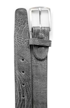 Belvedere Genuine Ostrich Leg Dress Belt -Fashionable Costume BELV 2000 grey 24491.1519244600