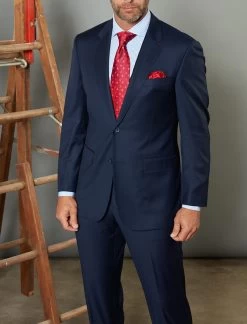 Baroni 2-Button Super 150's Solid Color Wool Suit