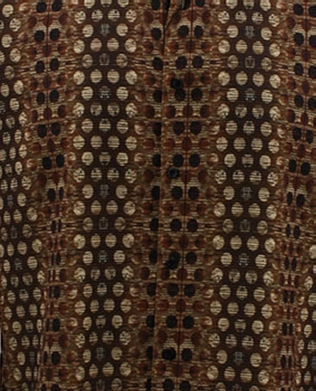 Bassiri Long Sleeve Camp Shirt - Brown Multiple Circles Design 2 Bassiri Long Sleeve Camp Shirt - Brown Multiple Circles Design - Image 2
