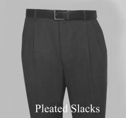 Baroni Couture 2-Button Super 150's Solid Color Wool Suit - Pleated Slacks -Fashionable Costume Baroni pleated slacks 64976.1517256874