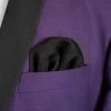 100% Silk Chiffon Black Formal Pre-Folded Pocket Square Insert