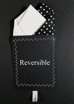 Two-Tone Black Polka Dots With White 100% Cotton Pre-Folded Pocket Square Insert -Fashionable Costume Black Dots White 3 54732.1676398696