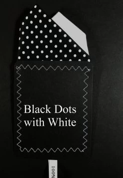 Two-Tone Black Polka Dots With White 100% Cotton Pre-Folded Pocket Square Insert -Fashionable Costume Black Dots White ebay 62432.1676398696