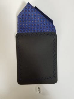 100% Cotton Pre-Folded Pocket Square Handkerchief Insert - Blue Square -Fashionable Costume BlueSq double 3 20455.1665422115