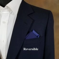 100% Cotton Pre-Folded Pocket Square Handkerchief Insert - Blue Square -Fashionable Costume BlueSq double 4 96708.1665422109