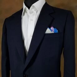 100% Silk Blue & Pink Mix Pre-Folded Pocket Square Insert -Fashionable Costume Blue Pink Abstract1 21492.1678302684
