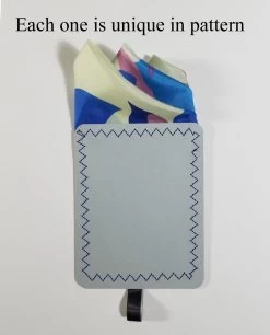 100% Silk Blue & Pink Mix Pre-Folded Pocket Square Insert -Fashionable Costume Blue Pink Abstract2 2 66968.1678302684