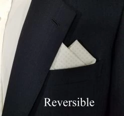 Cream Mini Cross Pattern 100% Cotton Pre-Folded Pocket Square Handkerchief Insert - 2 Point -Fashionable Costume Cream Cross 4 86987.1660751569