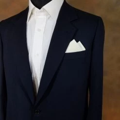 Cream Mini Cross Pattern 100% Cotton Pre-Folded Pocket Square Handkerchief Insert - 2 Point -Fashionable Costume Cream Cross 57446.1660751525