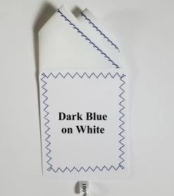 100% Cotton Pre-Folded Pocket Square Handkerchief Insert - Dark Blue On White 10 100% Cotton Pre-Folded Pocket Square Handkerchief Insert - Dark Blue On White -Fashionable Costume Dark BLUE STITCH 2 ebay 46875.1665593600