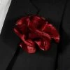 Antonio Ricci 2-in-1 Pouf Pocket Square - Black Specks On Dark Red