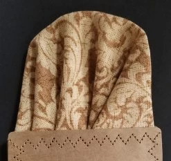 Tan 100% Cotton Pre-Folded Pocket Square Insert 6 Tan 100% Cotton Pre-Folded Pocket Square Insert -Fashionable Costume GoldFloral cotton4 92335.1640037217