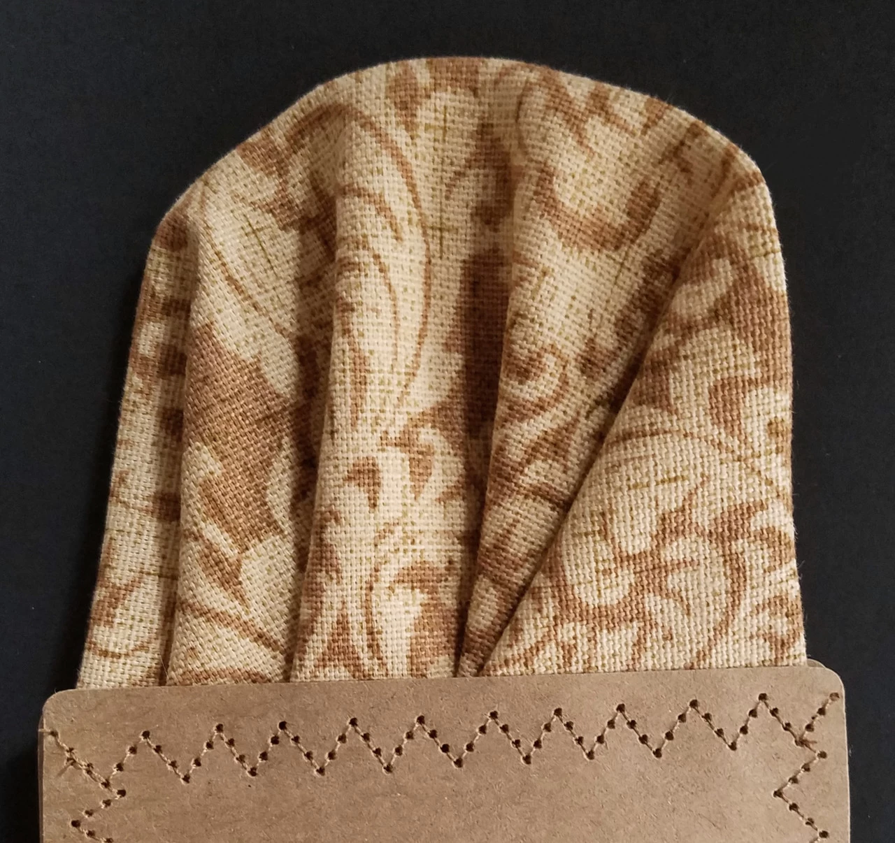 Tan 100% Cotton Pre-Folded Pocket Square Insert 3 Tan 100% Cotton Pre-Folded Pocket Square Insert - Image 3