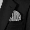 Grey Polka Dots - 100% Cotton Pre-Folded Pocket Square Insert