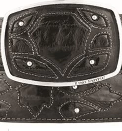 King Exotic Genuine EEL Cut-Out Design Western Belt - Black -Fashionable Costume KE BLT 4C11F0805 2 32209.1613601691