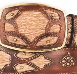 King Exotic Genuine Shark Cut-Out Design Western Belt - Faded Oryx -Fashionable Costume KE BLT 4C11F0915 2 89575.1613689875