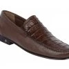 Lombardy - Genuine Caiman Crocodile & Leather Loafer - Brown