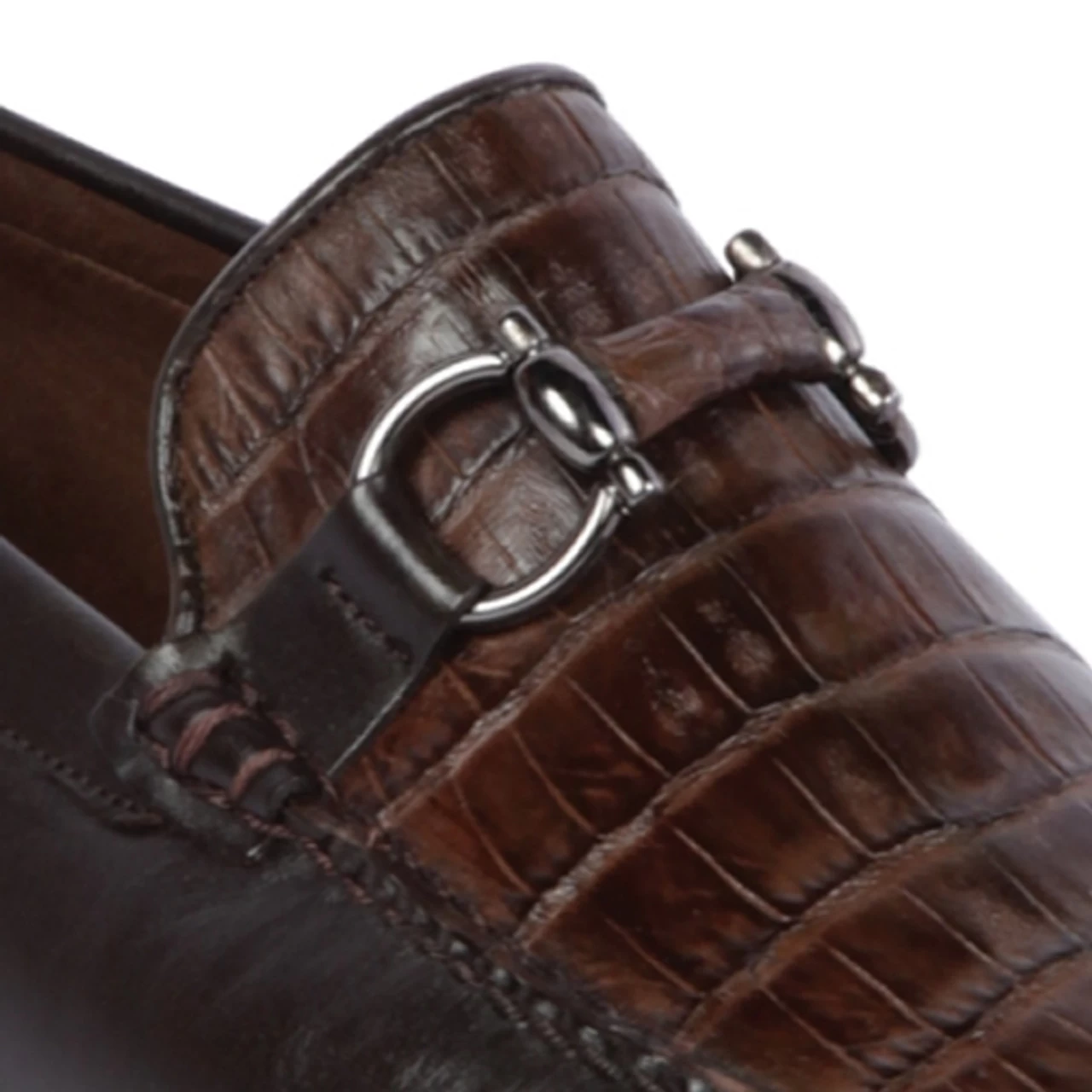 Lombardy - Genuine Caiman Croc Belly & Leather Horsebit Loafer - Brown 2 Lombardy - Genuine Caiman Croc Belly & Leather Horsebit Loafer - Brown - Image 2