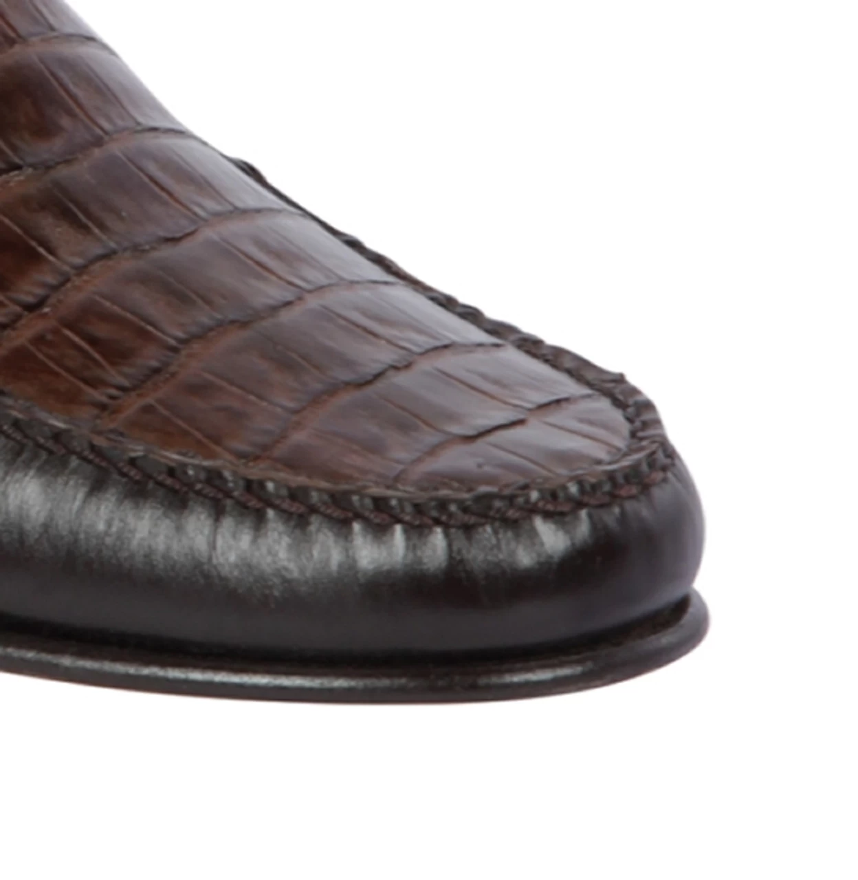 Lombardy - Genuine Caiman Croc Belly & Leather Horsebit Loafer - Brown 3 Lombardy - Genuine Caiman Croc Belly & Leather Horsebit Loafer - Brown - Image 3