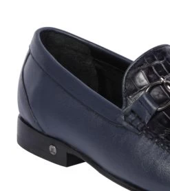 Lombardy - Genuine Caiman Croc Belly & Leather Horsebit Loafer - Navy 6 Lombardy - Genuine Caiman Croc Belly & Leather Horsebit Loafer - Navy -Fashionable Costume LMB ZLA058210 4 12430.1597989360