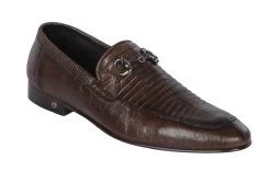 Lombardy - Genuine Teju Lizard Horsebit Dress Loafer - Brown
